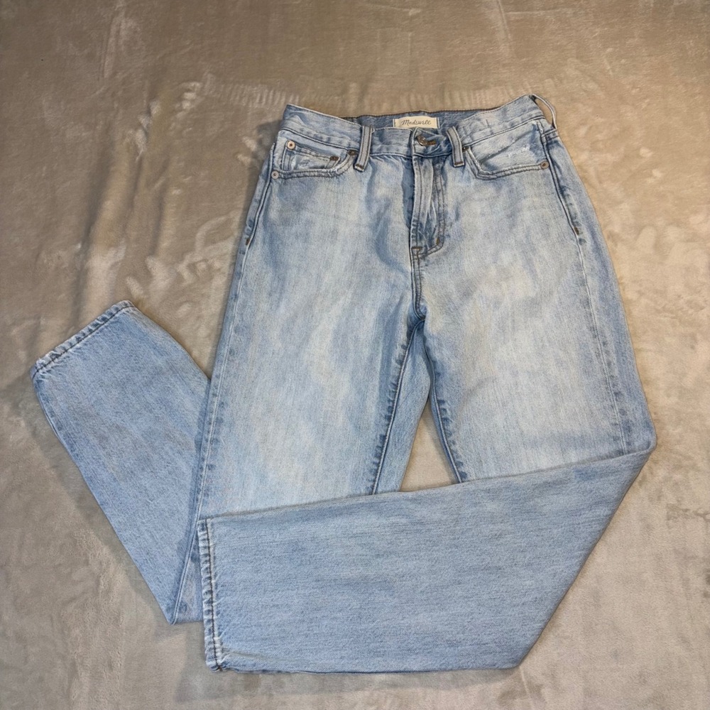 Madewell The Perfect Vintage Jean Light Wash High Rise 100% Cotton Denim Size 25